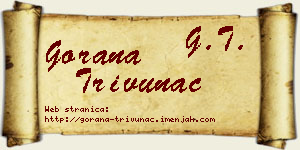 Gorana Trivunac vizit kartica